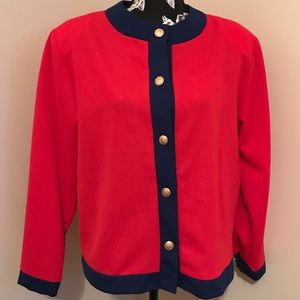 🔹❗️Red blazer with gold button detail